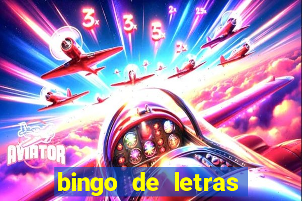 bingo de letras colorido para imprimir