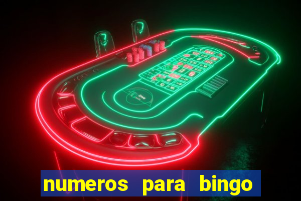 numeros para bingo de 1 a 90