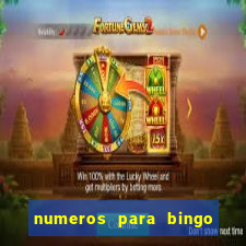 numeros para bingo de 1 a 90