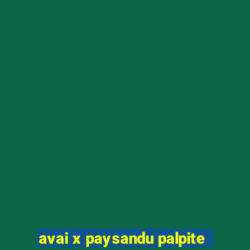 avai x paysandu palpite