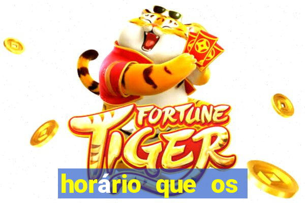 horário que os slots pagam