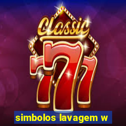 simbolos lavagem w