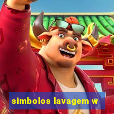 simbolos lavagem w