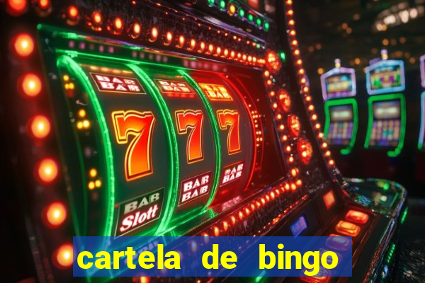 cartela de bingo de letras