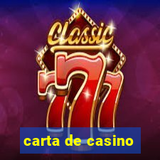 carta de casino