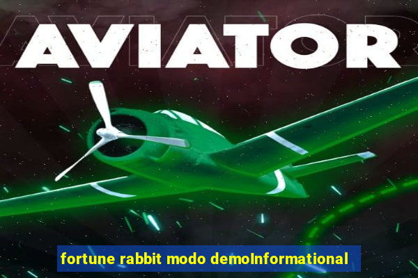 fortune rabbit modo demoInformational