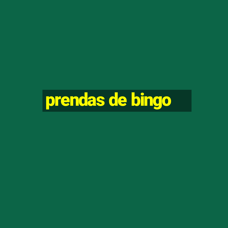 prendas de bingo