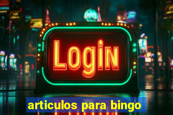 articulos para bingo