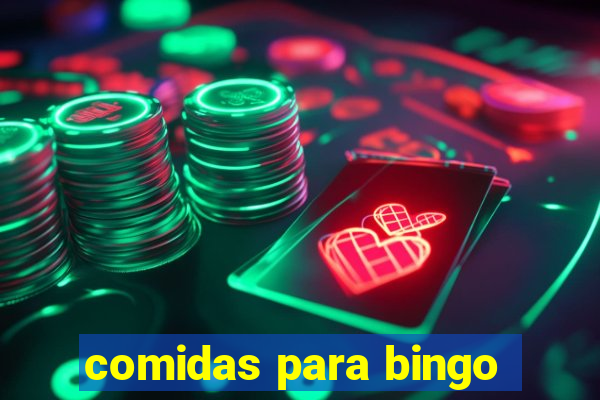 comidas para bingo