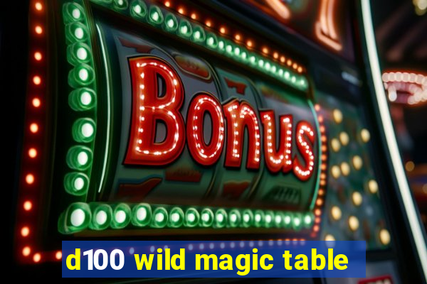 d100 wild magic table