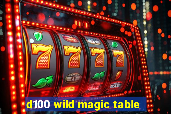 d100 wild magic table