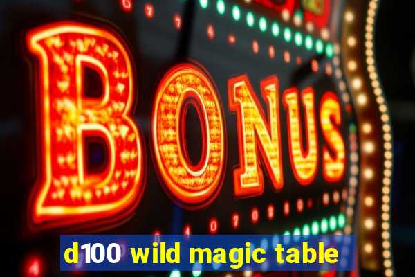 d100 wild magic table