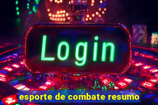 esporte de combate resumo