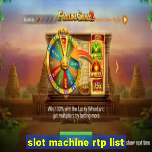 slot machine rtp list