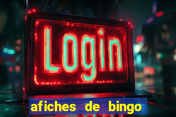 afiches de bingo para editar