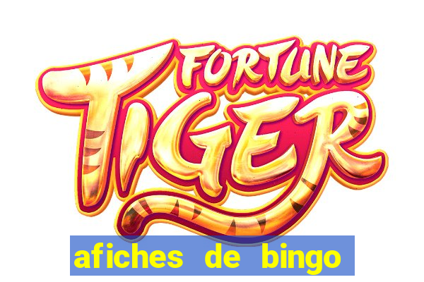 afiches de bingo para editar