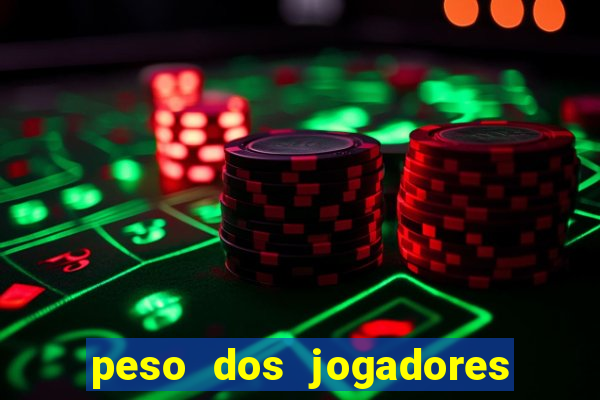 peso dos jogadores de futebol