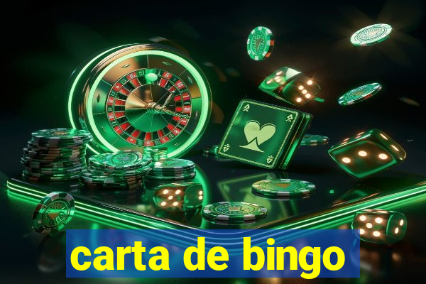 carta de bingo