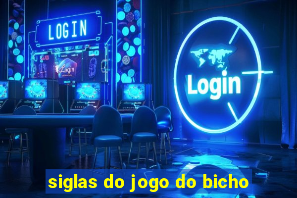 siglas do jogo do bicho