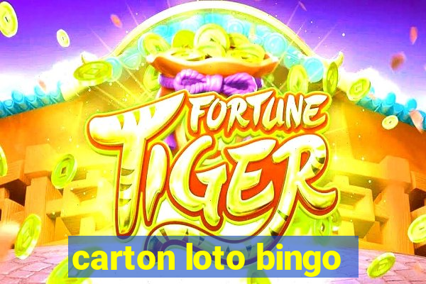 carton loto bingo