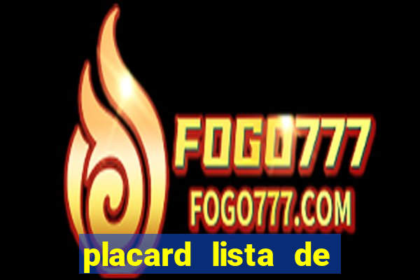 placard lista de eventos pdf