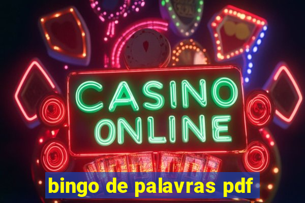 bingo de palavras pdf