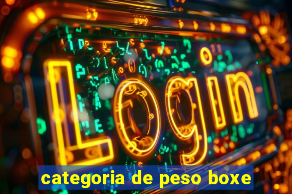 categoria de peso boxe