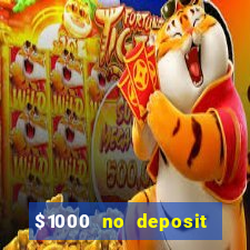 $1000 no deposit bonus casino