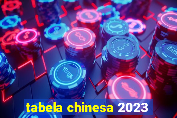 tabela chinesa 2023