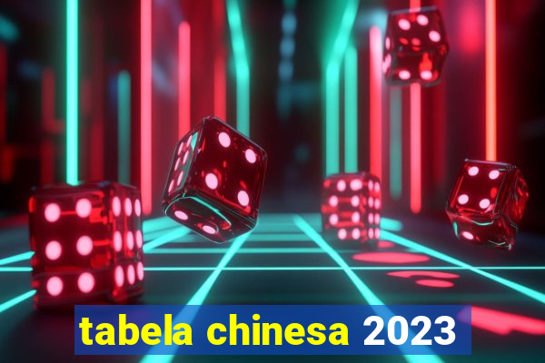 tabela chinesa 2023