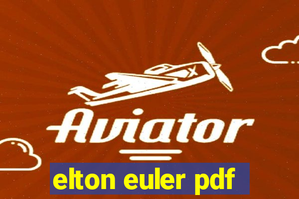 elton euler pdf