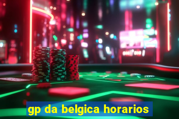 gp da belgica horarios