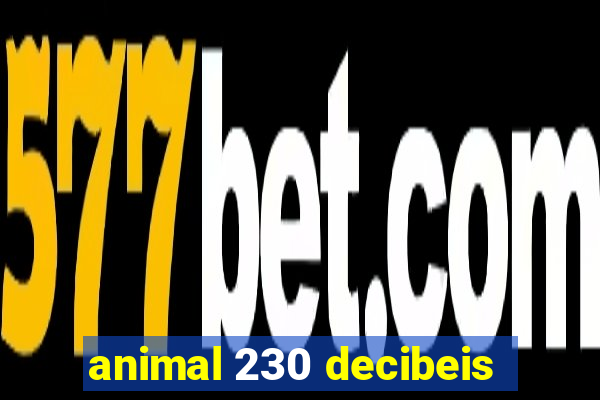 animal 230 decibeis