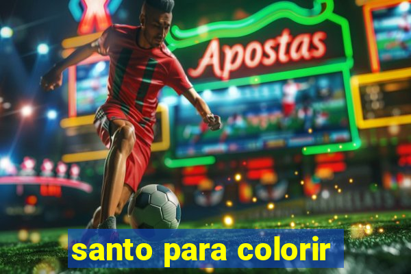 santo para colorir