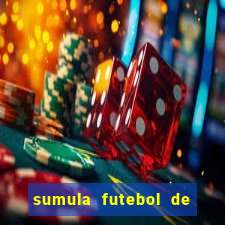 sumula futebol de campo word