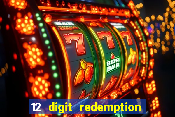 12 digit redemption code for golden hearts casino