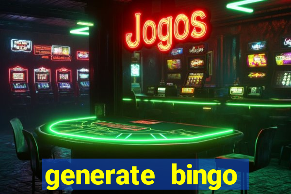 generate bingo cards with pictures