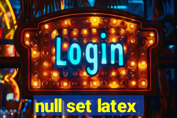 null set latex