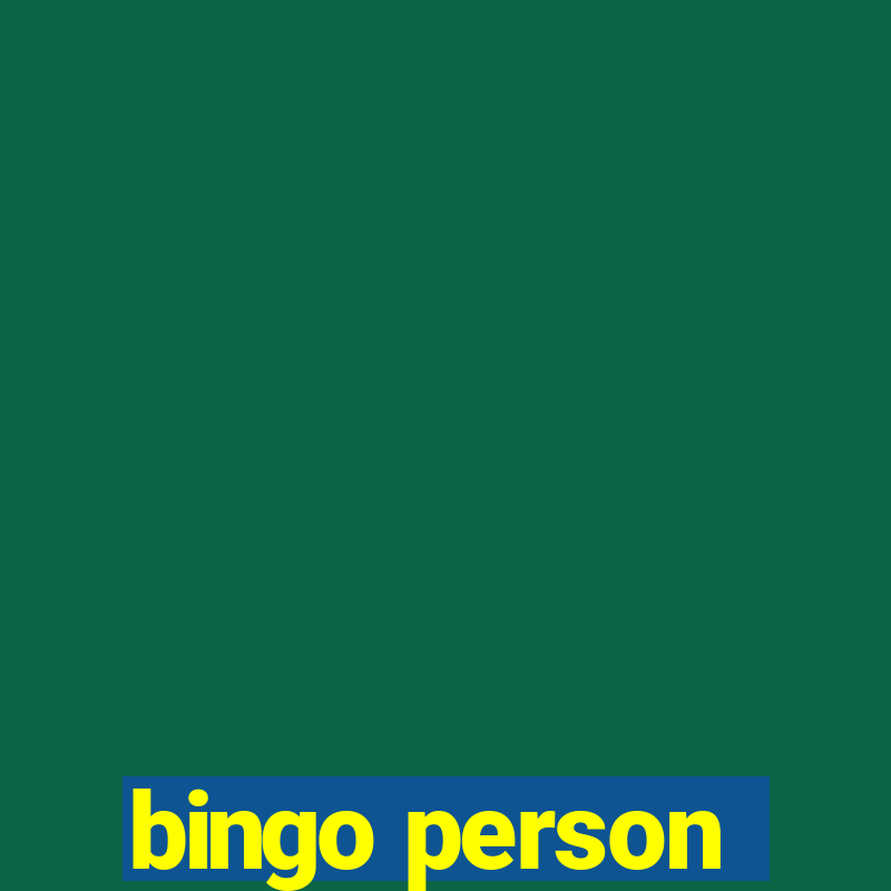 bingo person