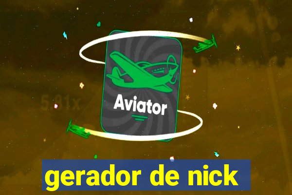 gerador de nick