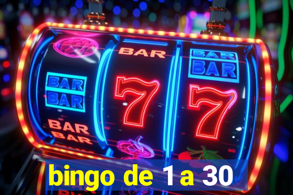 bingo de 1 a 30