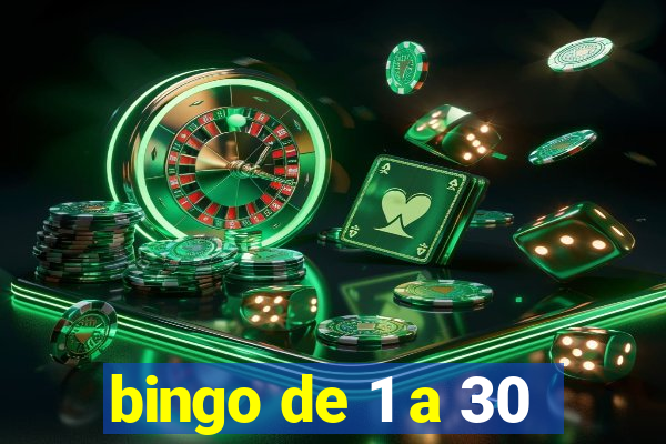 bingo de 1 a 30