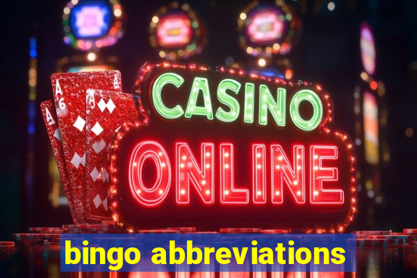 bingo abbreviations