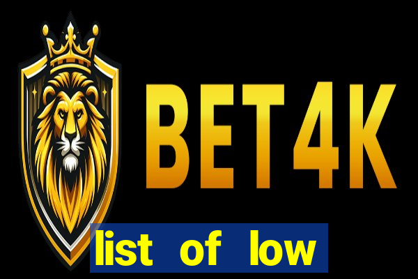 list of low variance slot machines