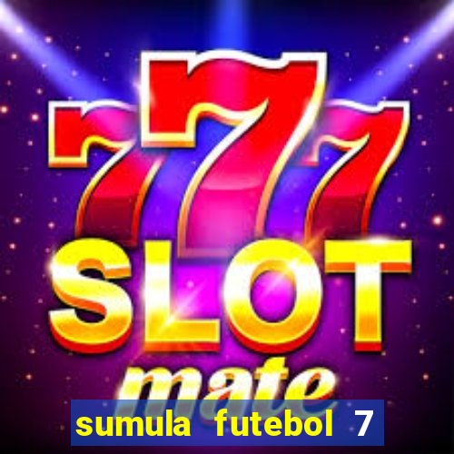 sumula futebol 7 society excel