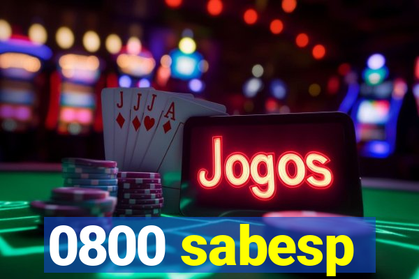 0800 sabesp