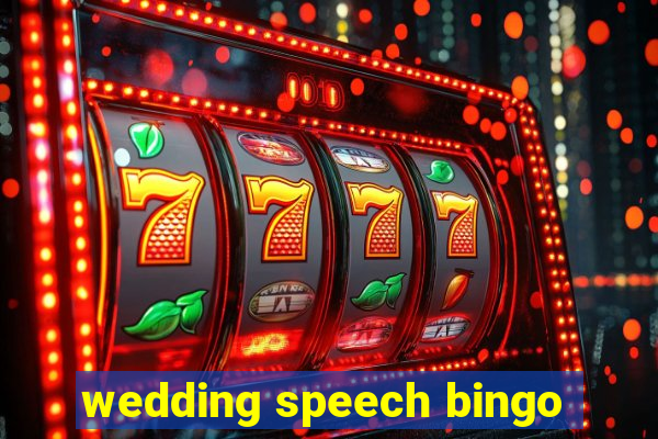 wedding speech bingo