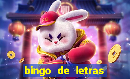 bingo de letras para imprimir gratis