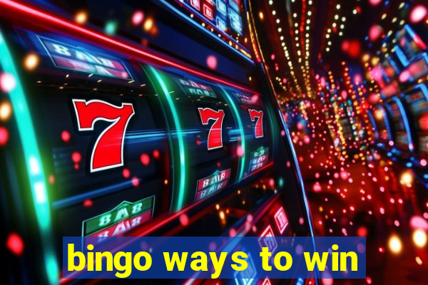 bingo ways to win