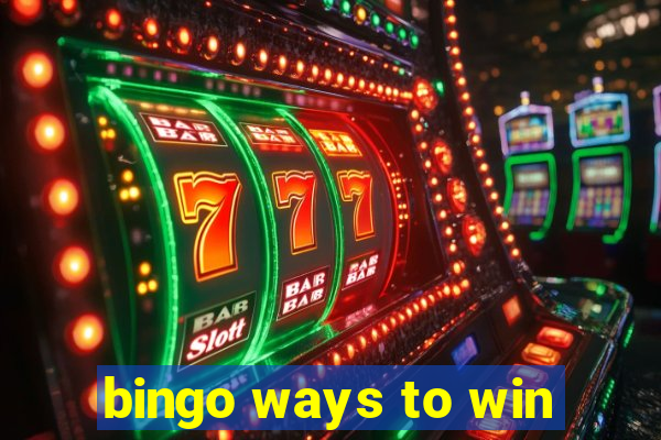 bingo ways to win